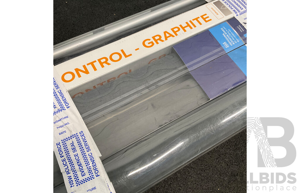 PILLAR Graphite Tint Window Film - Graphite 1.2x2.4m (2x), Dual Roller Blindes 120cm (3x), Block-Out Roller Blinde 100cm - Lot of 6
