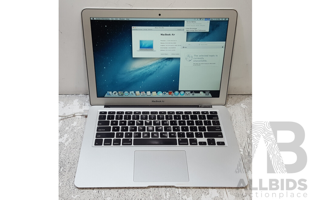 Apple (A1466) Intel Core i5 (4250U) 1.30GHz-2.60GHz 2-Core CPU 13.3-Inch MacBook Air (Mid-2013)