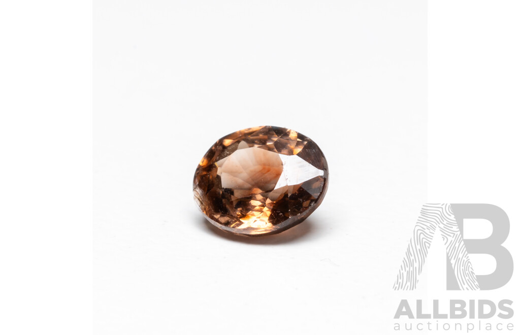 0.99ct Oval Cut Natural Champagne Zircon