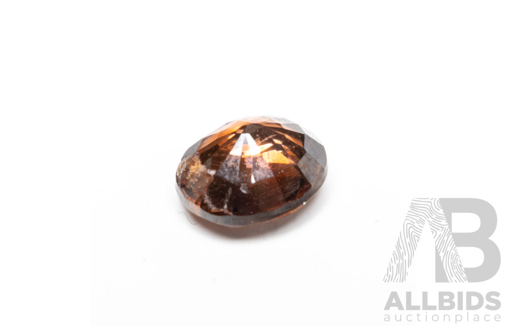 0.99ct Oval Cut Natural Champagne Zircon