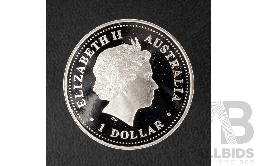 Australian Perth Mint 2003 Coloured Silver One Dollar Coin, H.R.H Prince William of Wales 21st Birthday .999