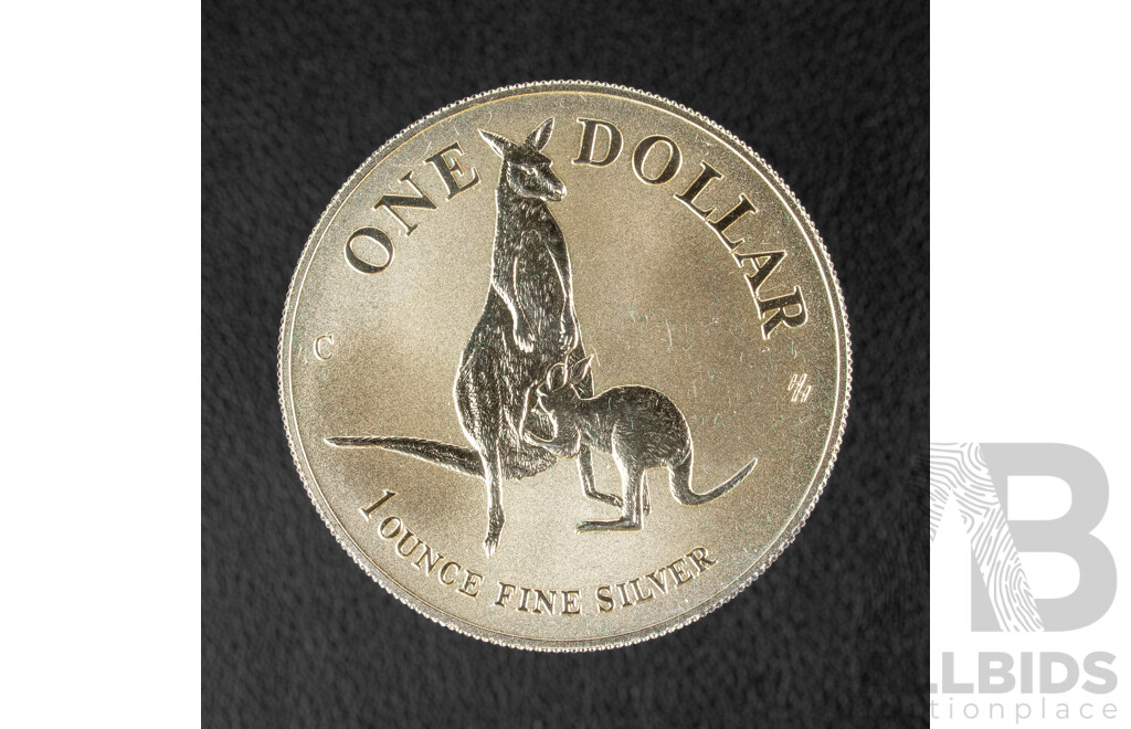 Australian RAM 1996 Silver One Dollar Coin, Australia's Silver Kangaroo, 'C' Mint Mark .999