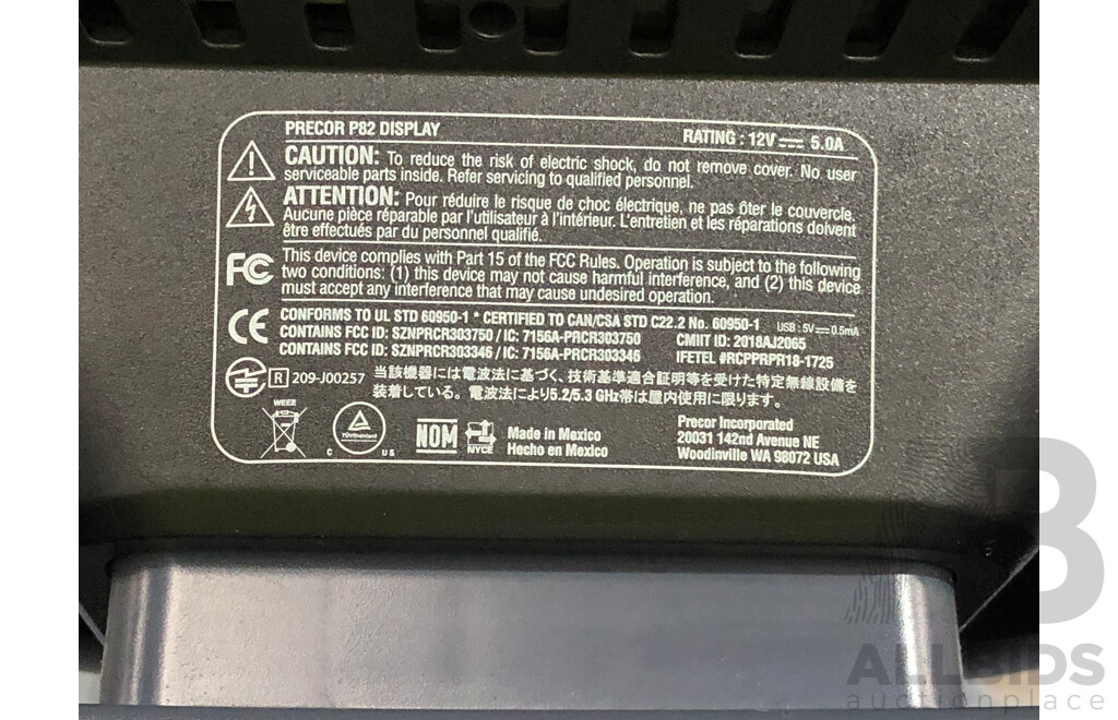 Precor TRM885 Treadmill with P82 Console
