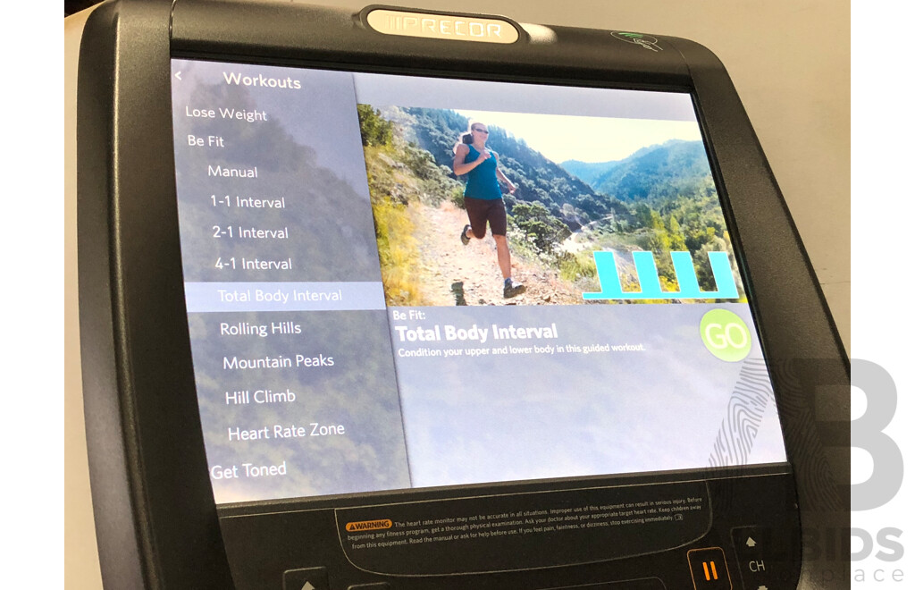 Precor EFX 885 Ellipitical Trainer with P82 Console