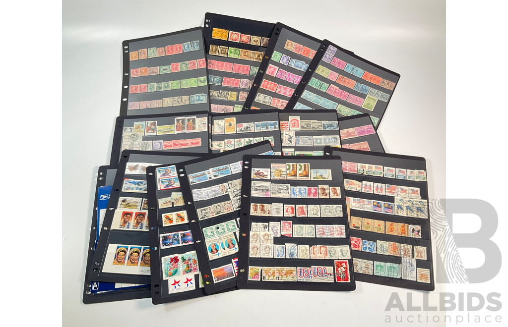 Collection of USA Stamps Spanning 1860's to 1990's Including,Wahington, Black Heritage, Perfin and Overprints