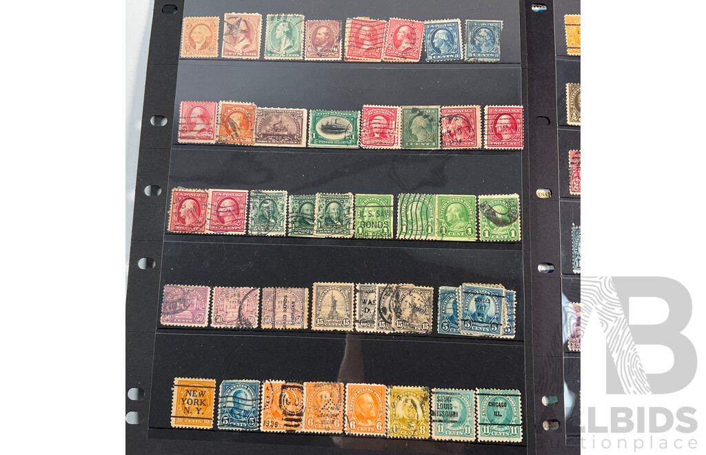 Collection of USA Stamps Spanning 1860's to 1990's Including,Wahington, Black Heritage, Perfin and Overprints