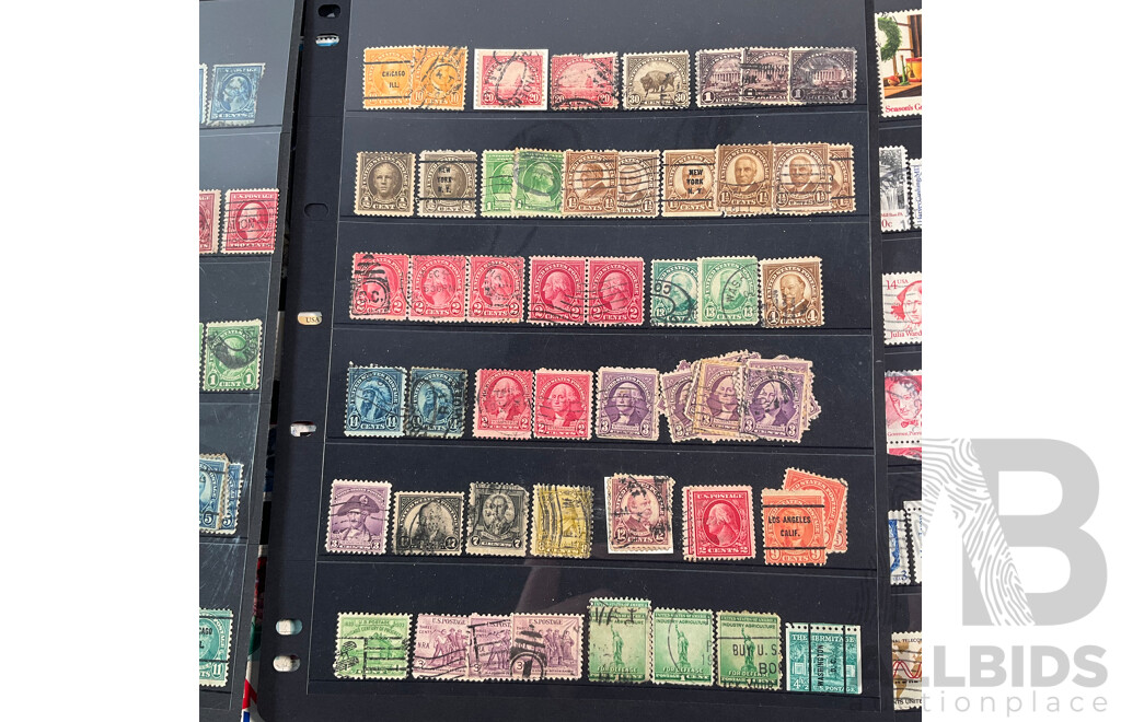 Collection of USA Stamps Spanning 1860's to 1990's Including,Wahington, Black Heritage, Perfin and Overprints