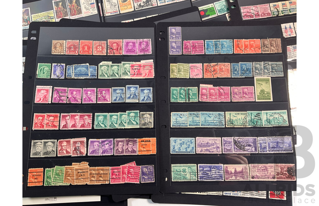 Collection of USA Stamps Spanning 1860's to 1990's Including,Wahington, Black Heritage, Perfin and Overprints