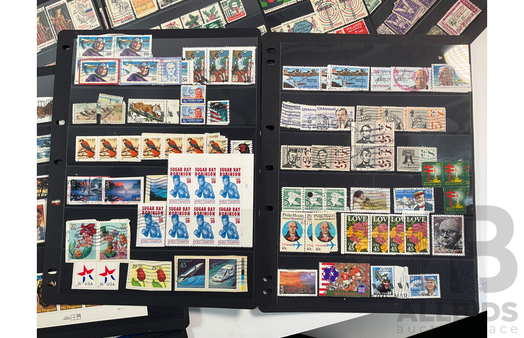 Collection of USA Stamps Spanning 1860's to 1990's Including,Wahington, Black Heritage, Perfin and Overprints