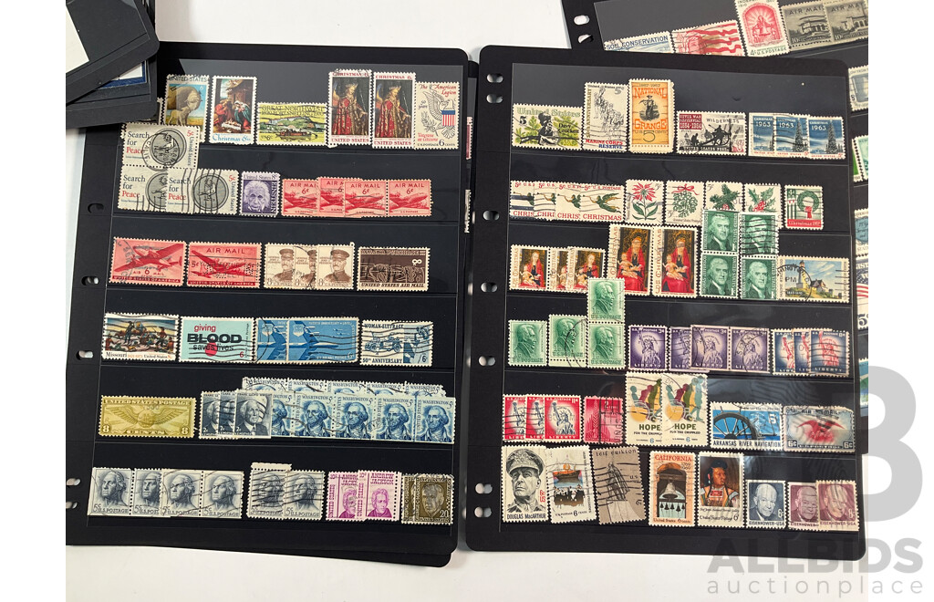 Collection of USA Stamps Spanning 1860's to 1990's Including,Wahington, Black Heritage, Perfin and Overprints