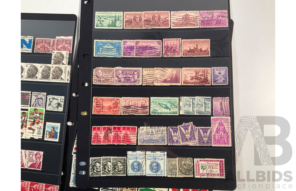 Collection of USA Stamps Spanning 1860's to 1990's Including,Wahington, Black Heritage, Perfin and Overprints