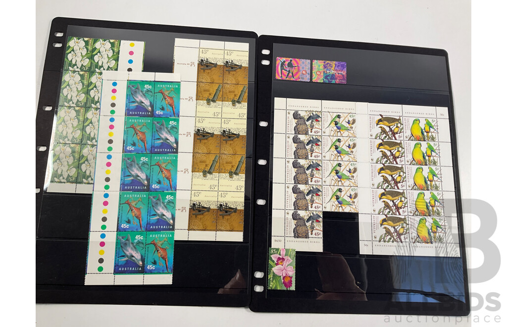 Collection of Australian Stamps, Mostly Mint Including Strips, Blocks, Gutters, Selvage, Packs, First Day Covers