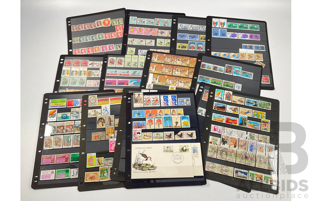 Collection of Australian Early Decimal Stamps Spanning 1966 to 1978 Including QE2, Sets, Perfins, Mint Strips and Blocks