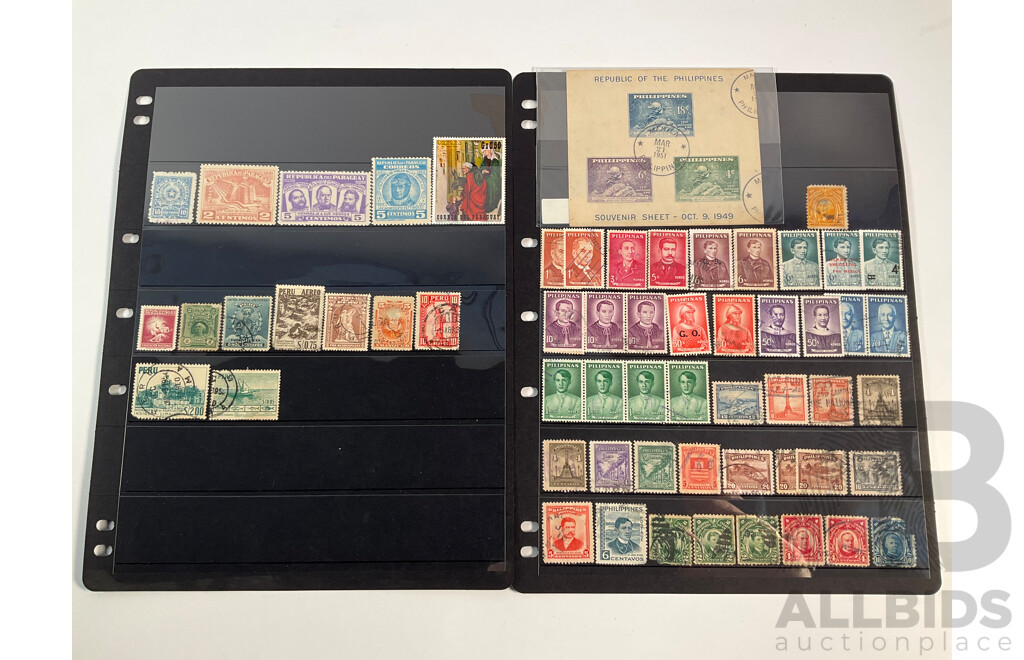Collection of Stamps Including Norway, Pakistan, Panama, Papua New Guinea, Peru Paraguay, Philippines Spanning 1930's to 1990's