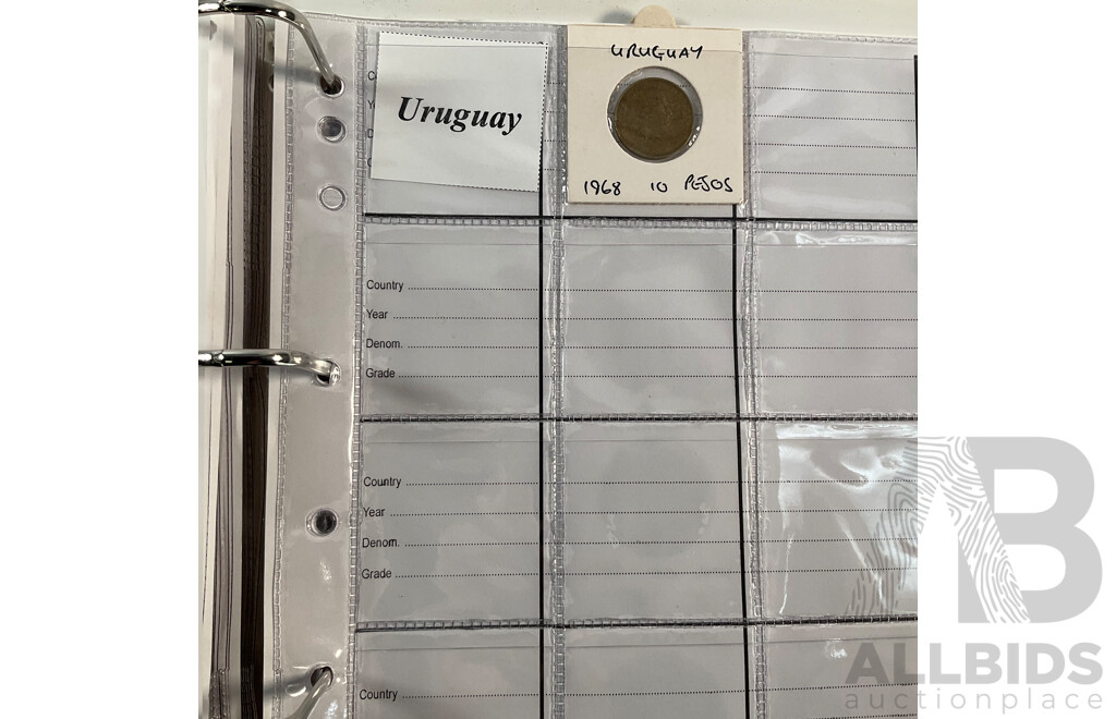 Album of American Coins Including One Cents, Five Cents, Dimes, Quarters, Half Dollars, One Dollars, Various Mints Including Commemorative Quarters, Examples Spanning 1920 to 2011, Some International