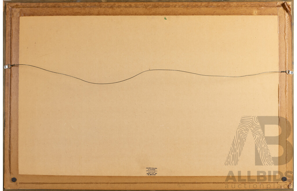Eduard Mandon, (19/20th Centuries, French, 1885-1977), Endless Waves, Vintage Offset Lithograph, 64H x 98W cm (frame)
