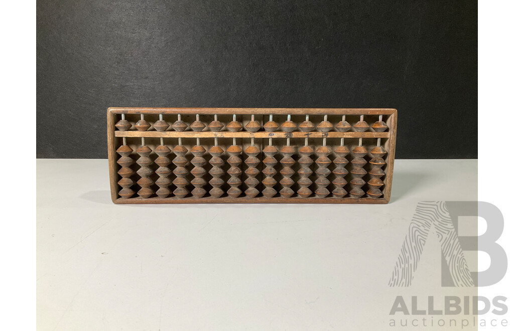 Antique Japanese Soroban Wooden Abacus