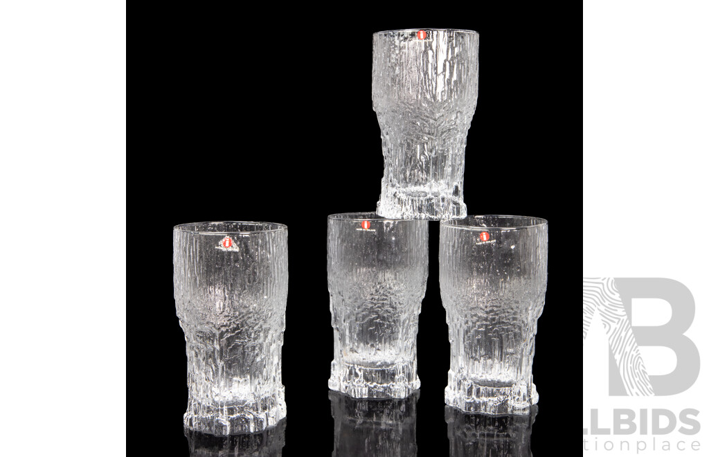 Iittala Aslak Glasses Set Designed by Tapio Wirkkala Made in Finland