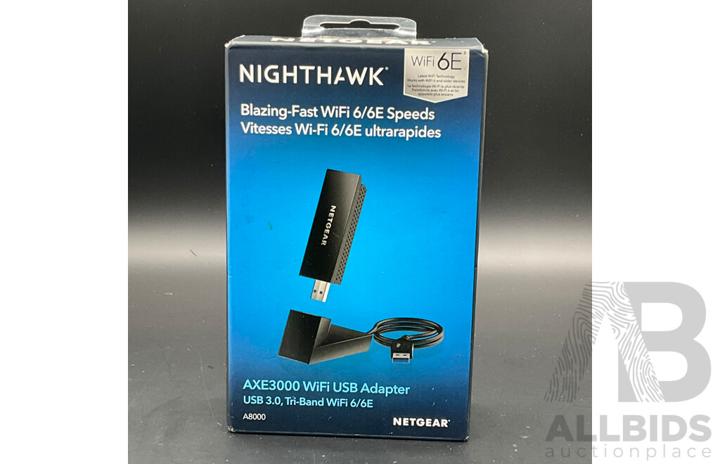 NETGEAR Nighthawk (AXE3000 / A8000) Wifi 6E USB 3.0 Adapter