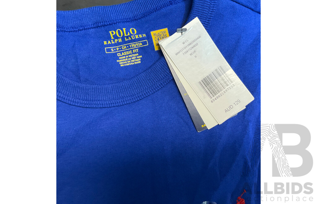 POLO Blue T-Shirt & Black Shorts - Size S - Lot of 2