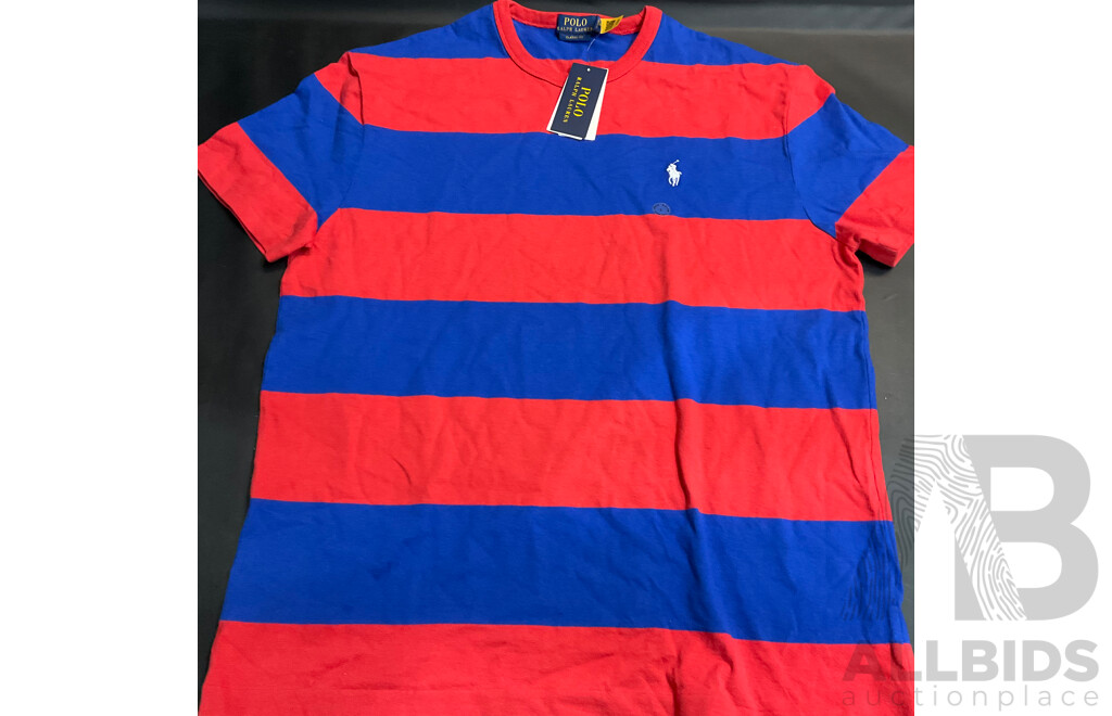 Calvin Klein Blue Hoodie & POLO Ralph Lauren T-Shirt & Shorts - Size L - Lot of 3