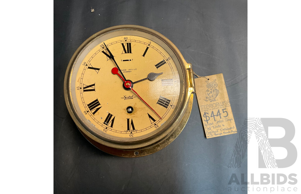Antique Sestrel's Ship Clock ''Made in England''