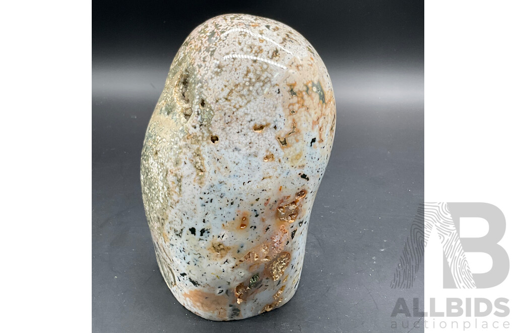 Large Ocean Jasper Agate Eye Quartz Crystal