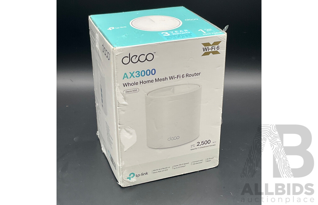 TP-Link Deco AX3000 Whole Home Mesh Wi-fi 6 Router (Deco X50)