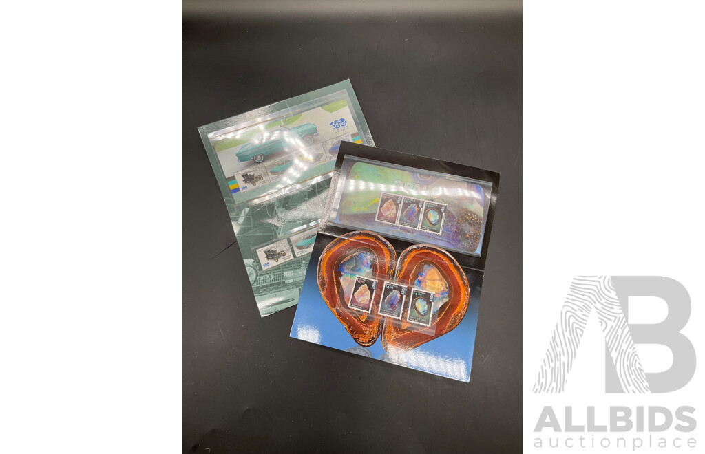 Opals Stamp Pack International Rate and FORD 100 Years in Australia Stamp Pack - Lot of 2