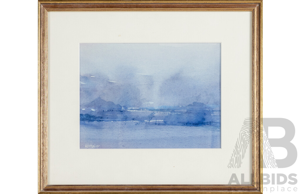 Ken Taber (20th Century, Australian, 1942-), Morning Rain & Early Light, Lovely Pair of Original Watercolours, 29H x 34W cm (frames) (2)