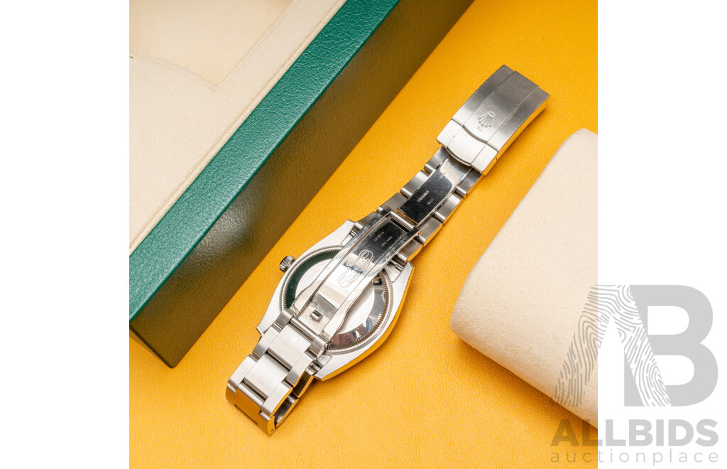 Rolex Oyster Perpetual 34 Blue Face Superlative Chronometer Automatic & Hand Wind Movement, Model - 114200
