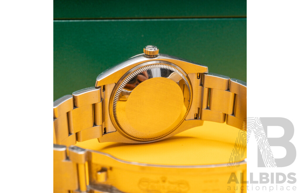 Rolex Oyster Perpetual 34 Blue Face Superlative Chronometer Automatic & Hand Wind Movement, Model - 114200