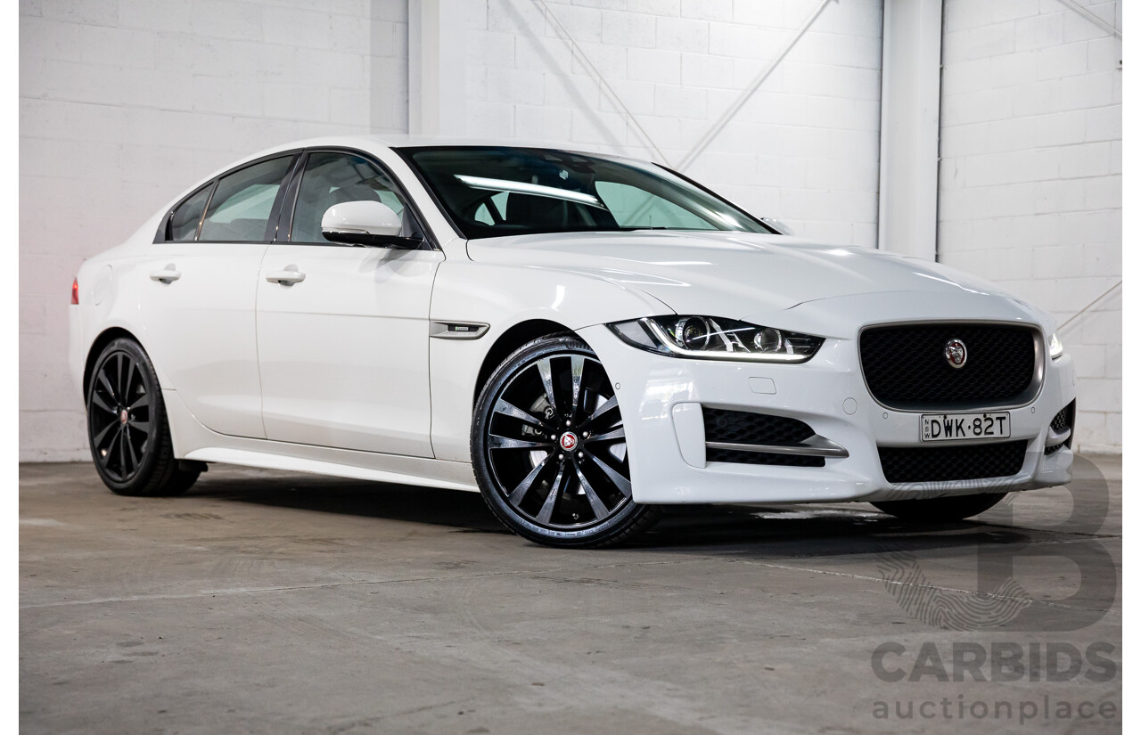 03/2018 Jaguar XE 20d R-Sport MY18 4d Sedan Polaris White Diesel Turbo 2.0L