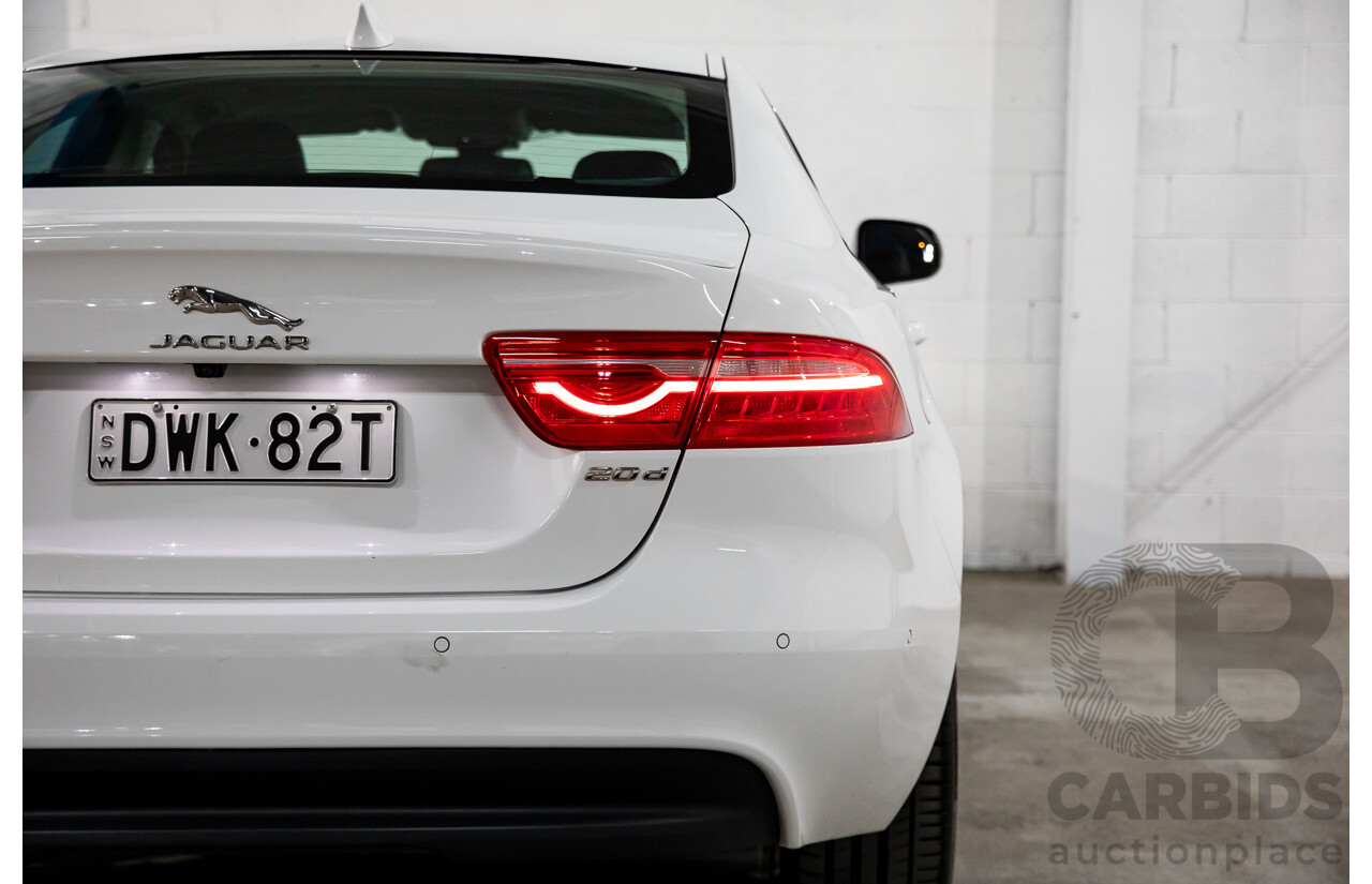 03/2018 Jaguar XE 20d R-Sport MY18 4d Sedan Polaris White Diesel Turbo 2.0L