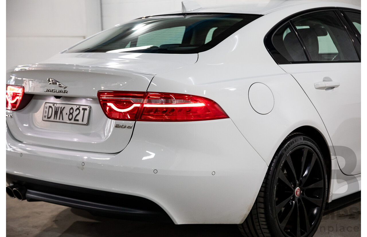 03/2018 Jaguar XE 20d R-Sport MY18 4d Sedan Polaris White Diesel Turbo 2.0L