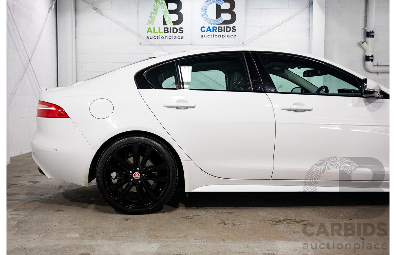 03/2018 Jaguar XE 20d R-Sport MY18 4d Sedan Polaris White Diesel Turbo 2.0L