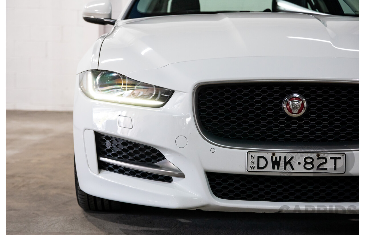 03/2018 Jaguar XE 20d R-Sport MY18 4d Sedan Polaris White Diesel Turbo 2.0L