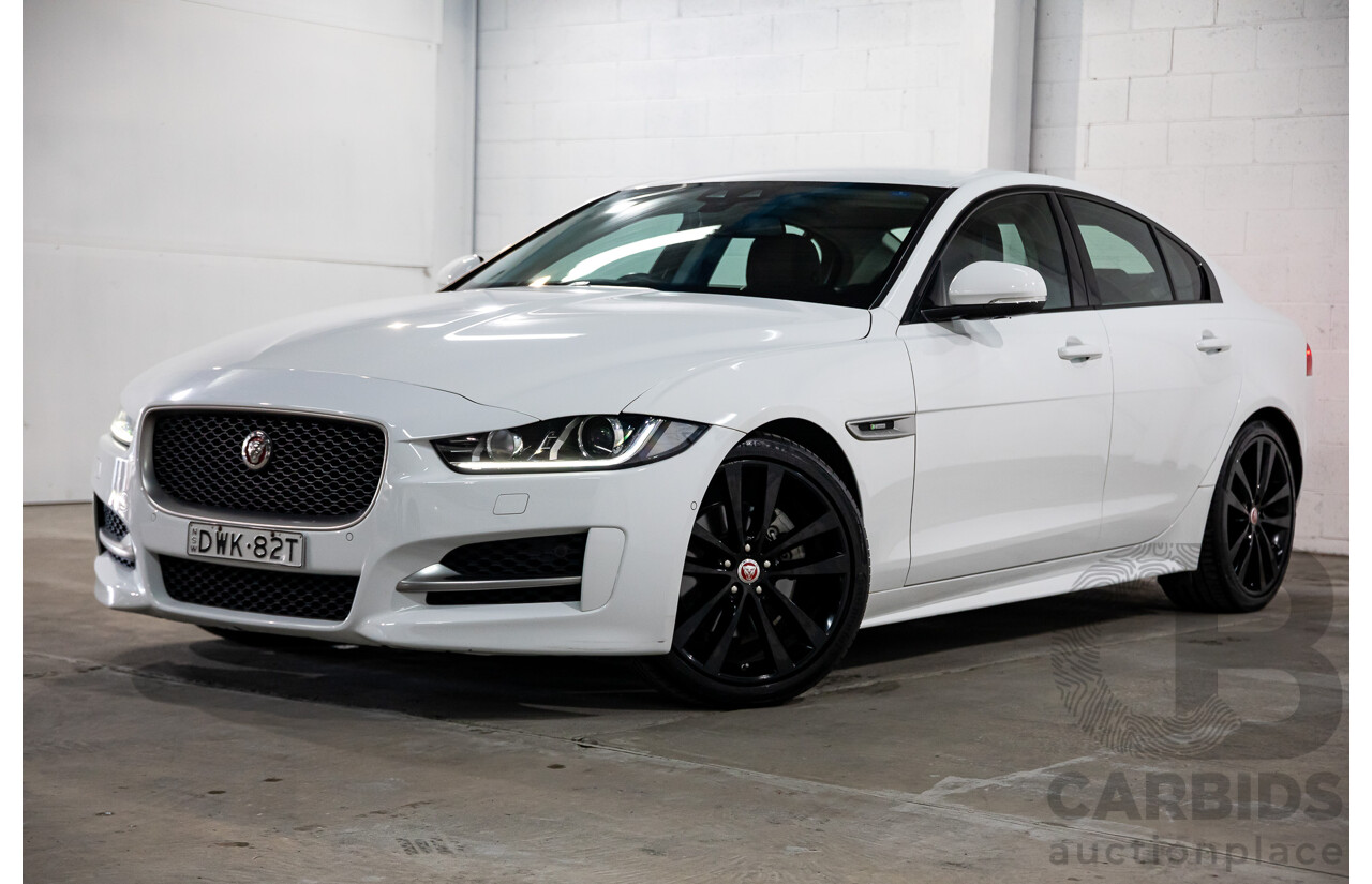 03/2018 Jaguar XE 20d R-Sport MY18 4d Sedan Polaris White Diesel Turbo 2.0L