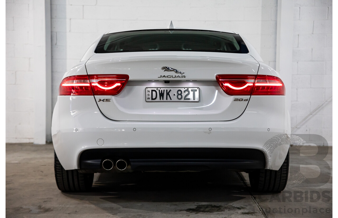 03/2018 Jaguar XE 20d R-Sport MY18 4d Sedan Polaris White Diesel Turbo 2.0L