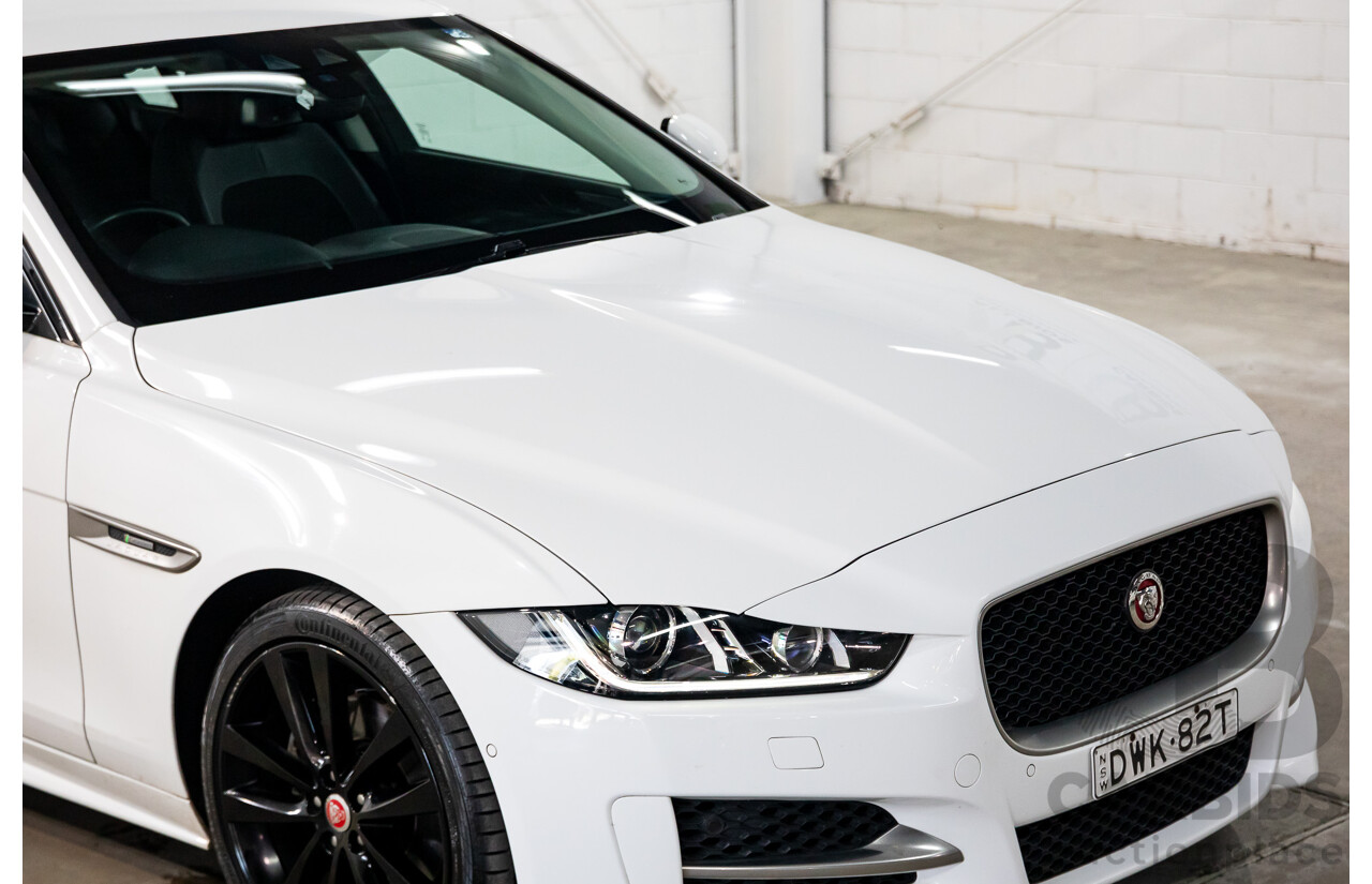 03/2018 Jaguar XE 20d R-Sport MY18 4d Sedan Polaris White Diesel Turbo 2.0L