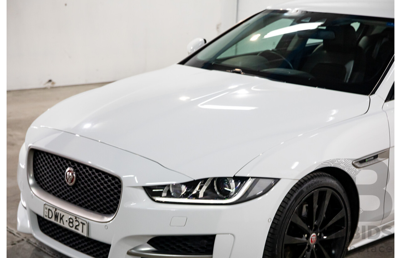 03/2018 Jaguar XE 20d R-Sport MY18 4d Sedan Polaris White Diesel Turbo 2.0L