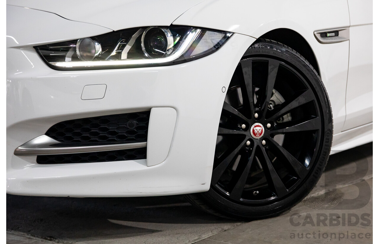 03/2018 Jaguar XE 20d R-Sport MY18 4d Sedan Polaris White Diesel Turbo 2.0L