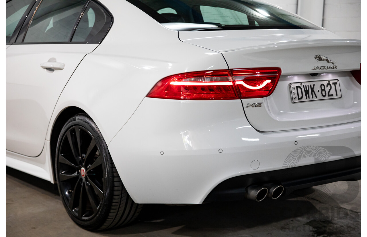 03/2018 Jaguar XE 20d R-Sport MY18 4d Sedan Polaris White Diesel Turbo 2.0L