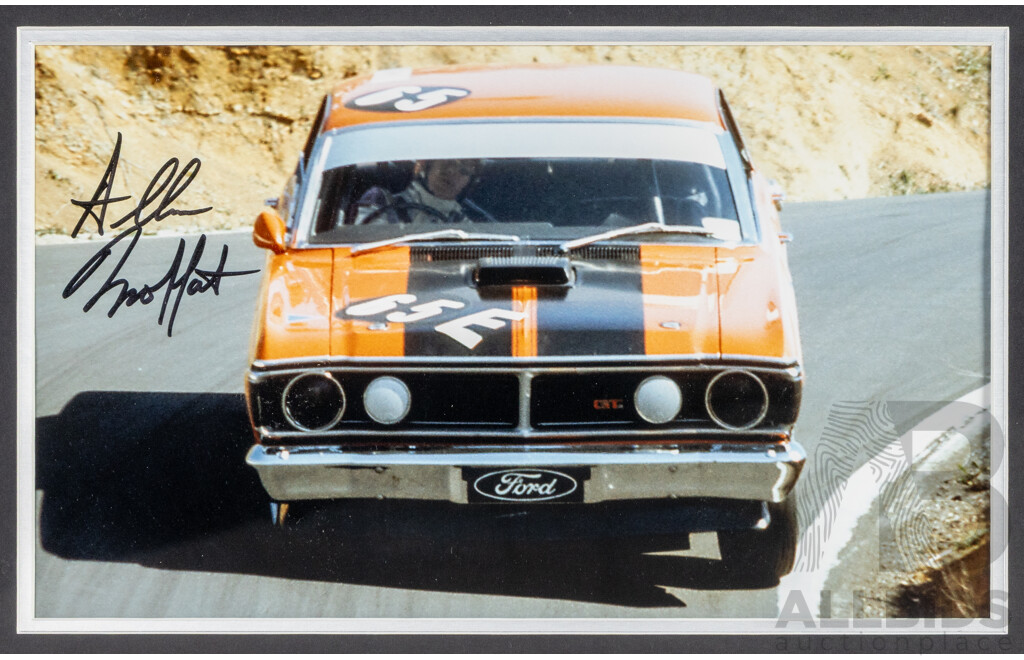 Framed Signed Photo Montage of Bathurst Winner Allan Moffit 1971