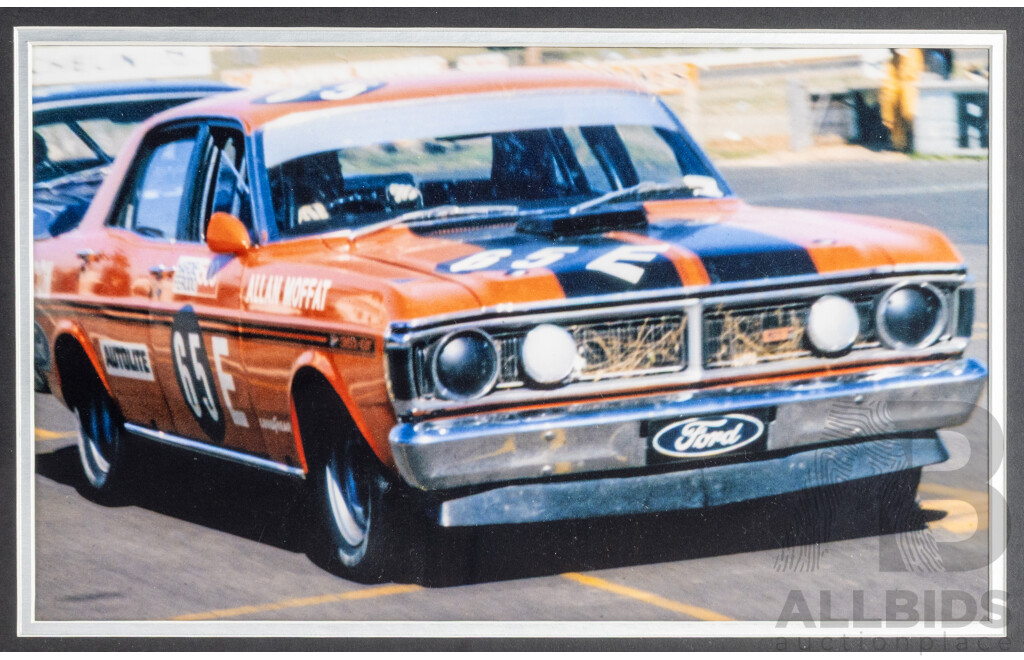 Framed Signed Photo Montage of Bathurst Winner Allan Moffit 1971