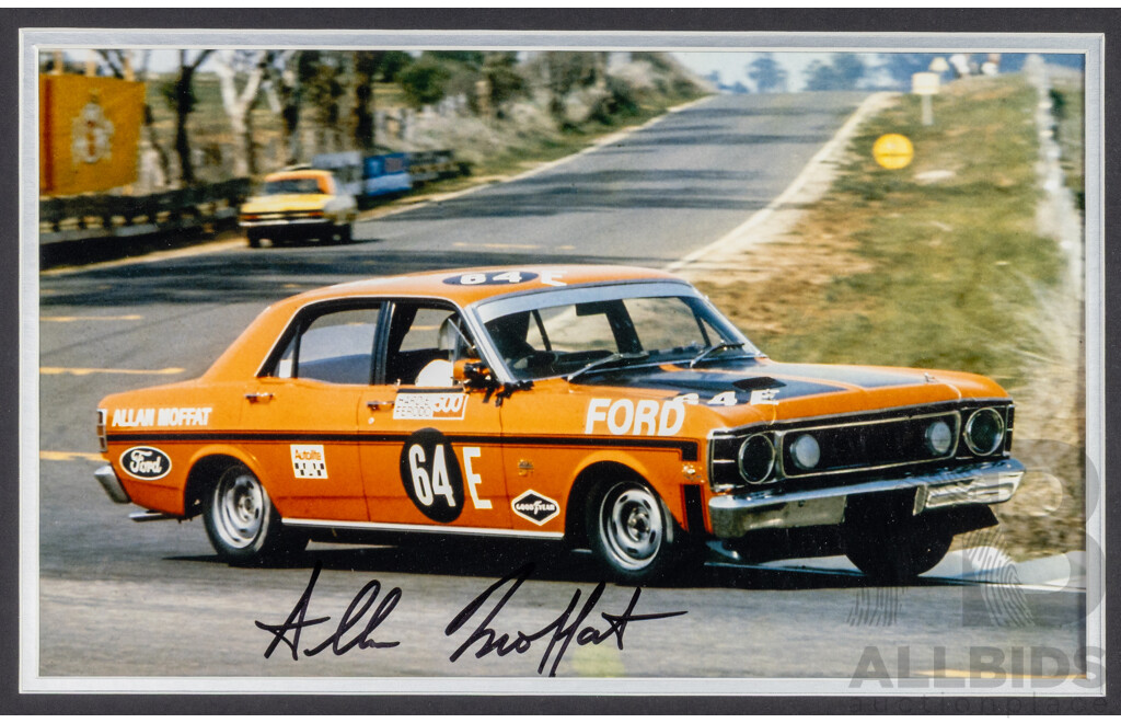 Framed Signed Photo Montage of Bathurst Winner Allan Moffit 1970