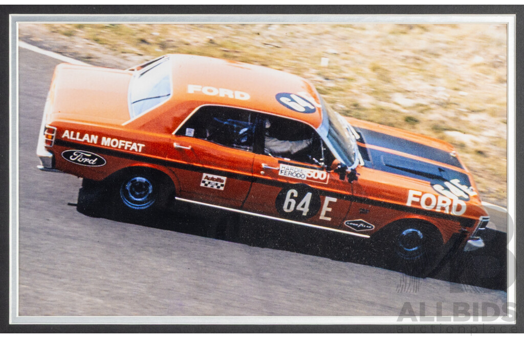 Framed Signed Photo Montage of Bathurst Winner Allan Moffit 1970