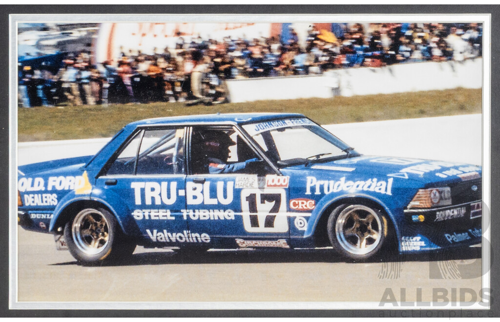 Framed Signed Photo Montage of Bathurst Winner's Dick Johnson and John French 1981