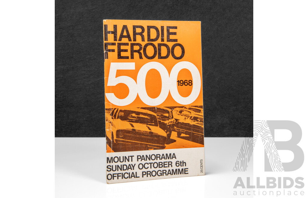 Original Hardie-Ferodo 500 Race Program 1968