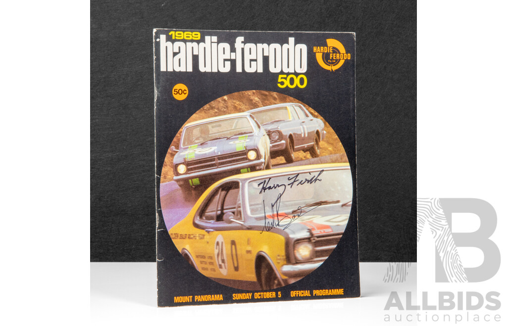 Signed Official Hardie-Ferodo 500 1969 Race Program